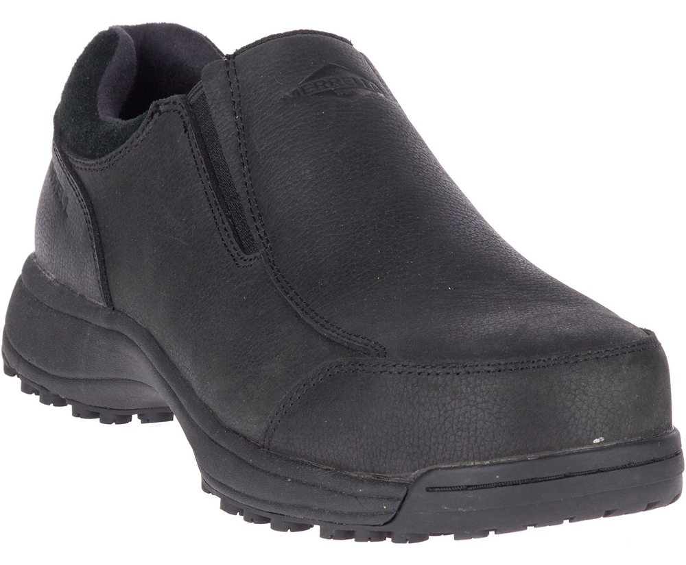 Zapatos De Seguridad Hombre - Merrell Sutton Moc Steel Toe - Negras - JEKT-61427